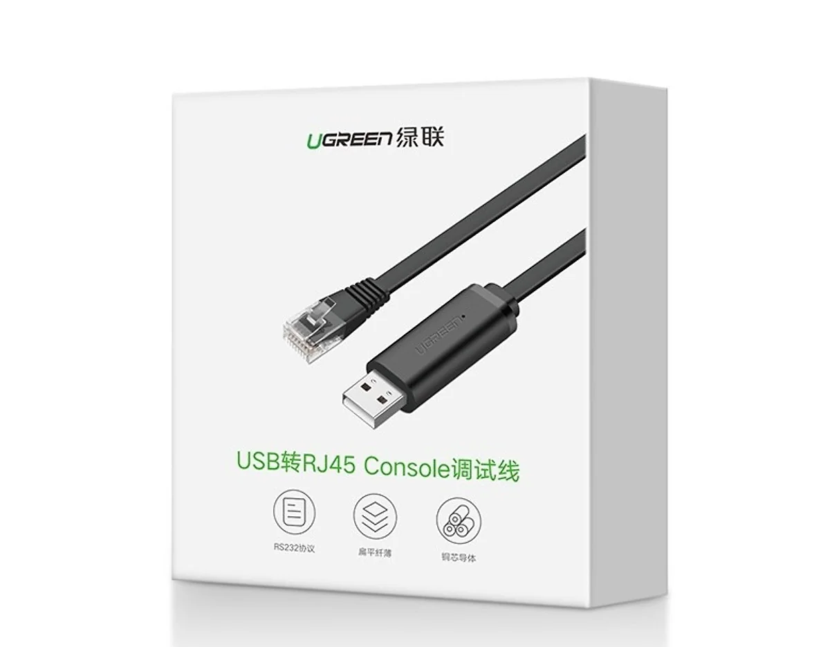 Ugreen usb to LAN rj45 console cable black cm204 3M 60813