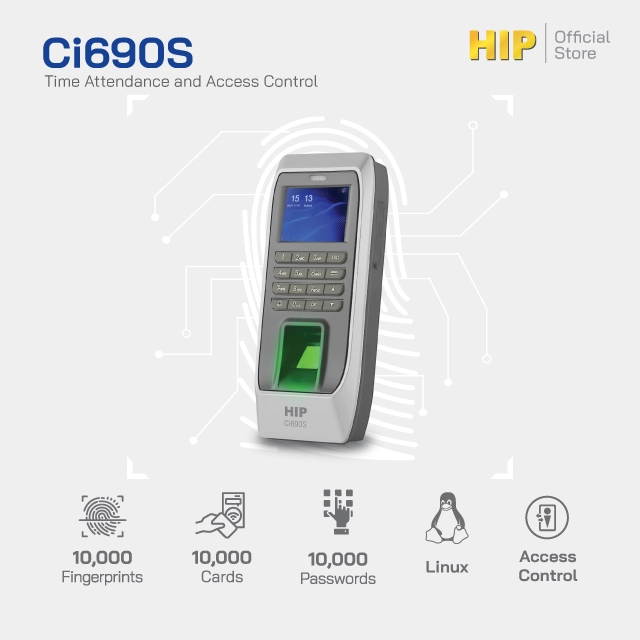 เครื่องสแกนลายนิ้วมือ ยี่ห้อHIP รุ่นCI690S User