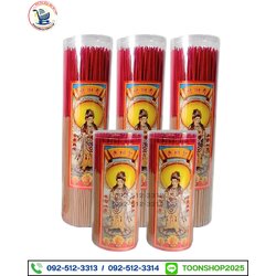 ธูปกระบอก ตราเจ้าแม่กวนอิม (บรรจุ 6 กระบอก)
