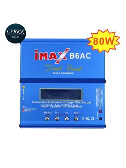 iMAX Imax B6ac เครื่องชาร์จ แบตเตอรี่ XT60+หัวแปลง Tอเนกประสงค์ balance charger มีปลั๊กหลายแบบ LiPo Li-ion Battery Discharge