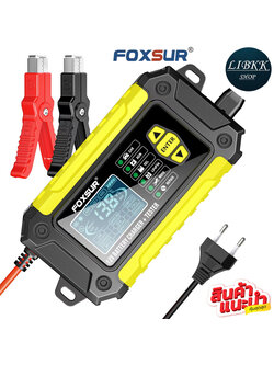 FOXSUR FTC-1206 6a 12V AGM GEL Lead-Acid Charger เครื่องทดสอบจอแสดงผล LCD สําหรับรถยนต์รถจักรยานยนต์ตะกั่วกรด