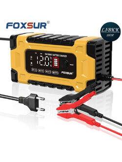 Foxsur(ฟอกซ์เซอร์) Foxsur รุ่นFBC122410E เครื่องชาร์จแบตยี่ห้อ 12V10A-24V5Aชาร์จแบตลิเธียม LiFePo4แบตแห้งแบตน้ำแบตAGMGEL