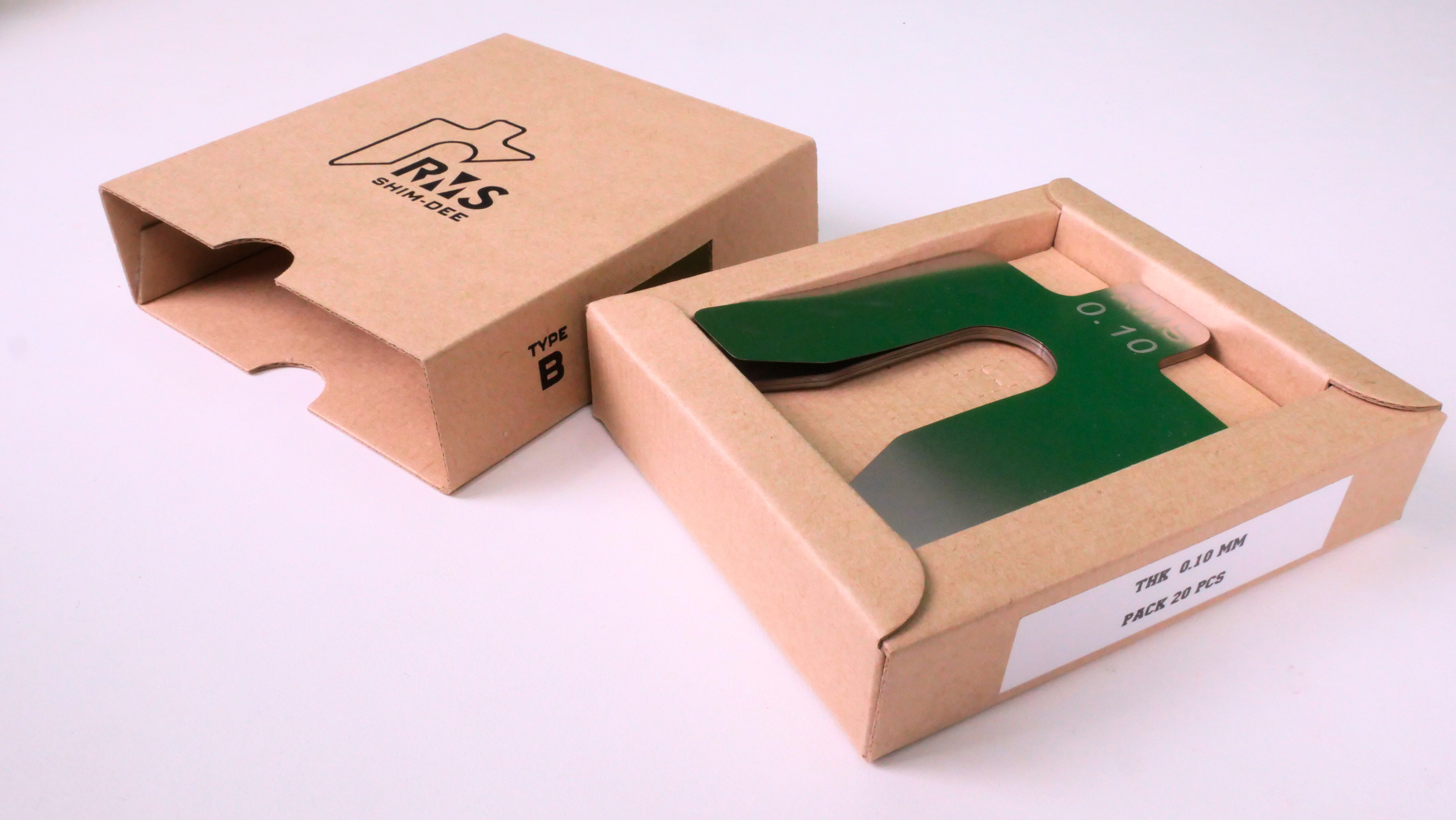 แผ่นชิมตั้งระดับสำเร็จรูป RMS SHIM-DEE สำหรับงานอุตสาหกรรม ขนาด 75x75มม. หนา 0.10มม. (Industrial Precut Shim)