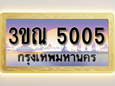 โอเคดีทะเบียนรถ 5005 ทะเบียนสวย 3ขณ 5005 พร้อมส่งมอบ ( ผลรวมดี 20 )
