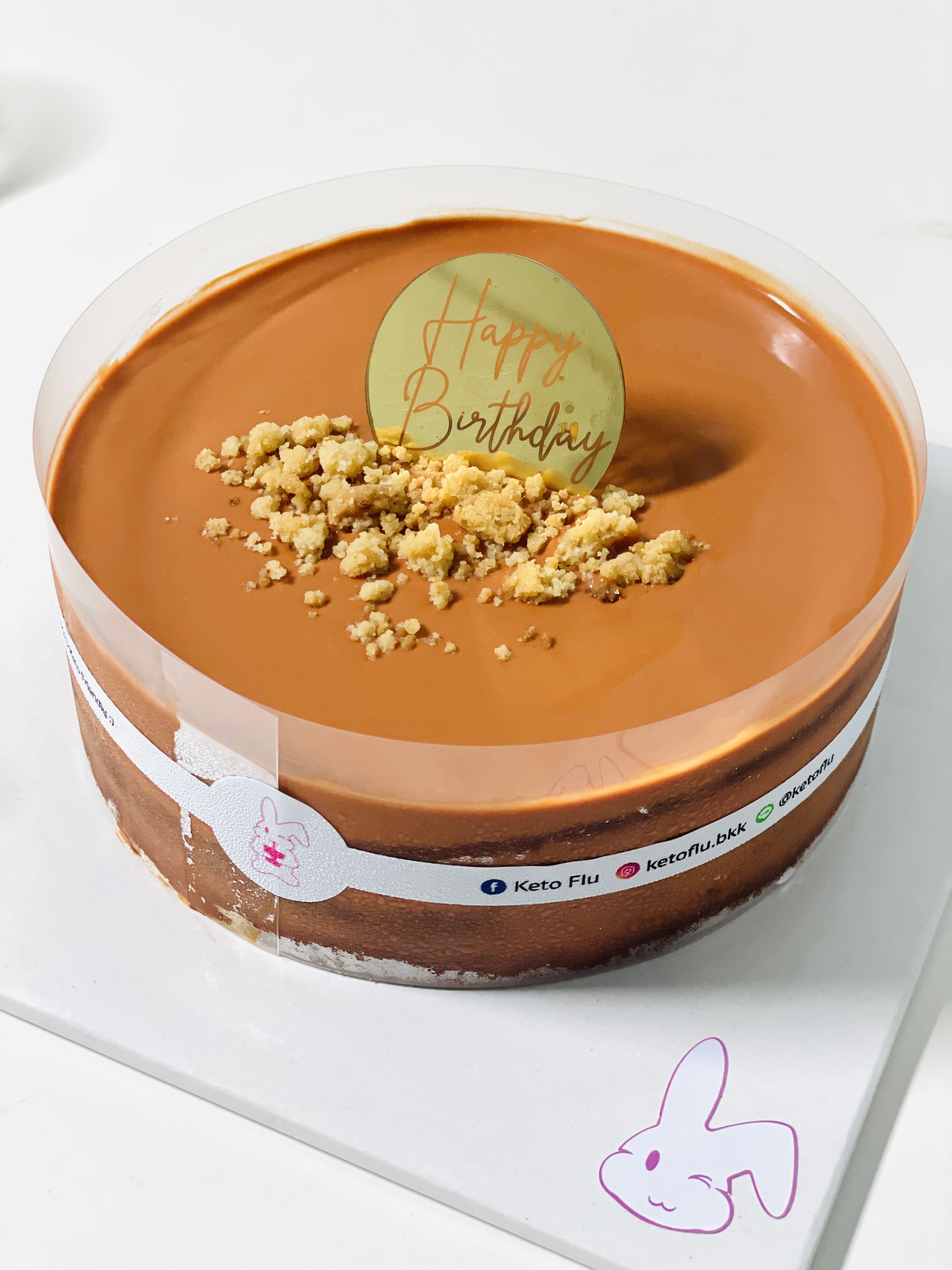 เค้กชาไทยคีโต ขนาด 1 ปอนด์ Thai Tea Cake [KETO] ไร้แป้ง ไร้น้ำตาล *🚑ขนส่งเย็นเท่านั้น*