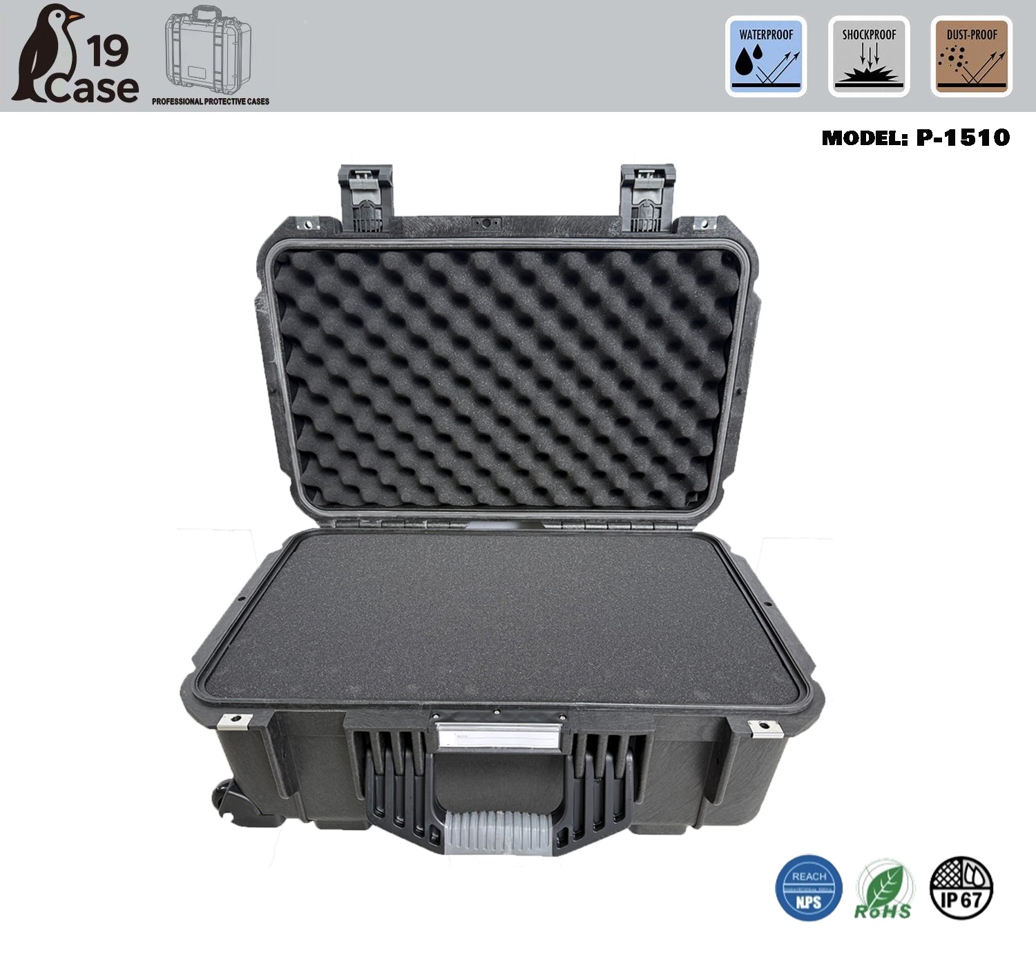 Hardcase P-1510 with Pick & Pluck Foam - Black