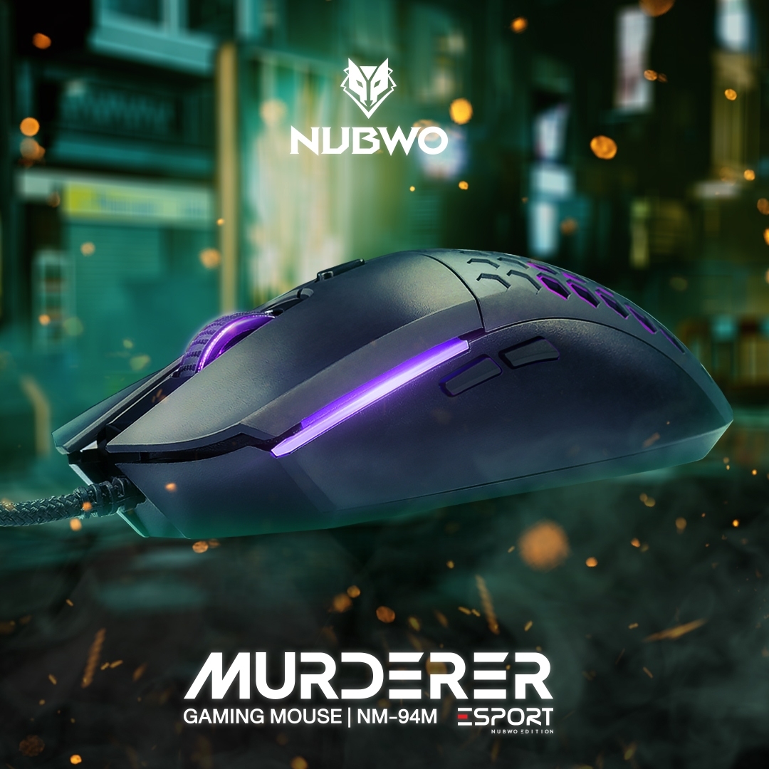 เม้าส์ usb แบบสาย MURDERER เมาส์เกมมิ่ง รุ่น NM-94M สีดำ