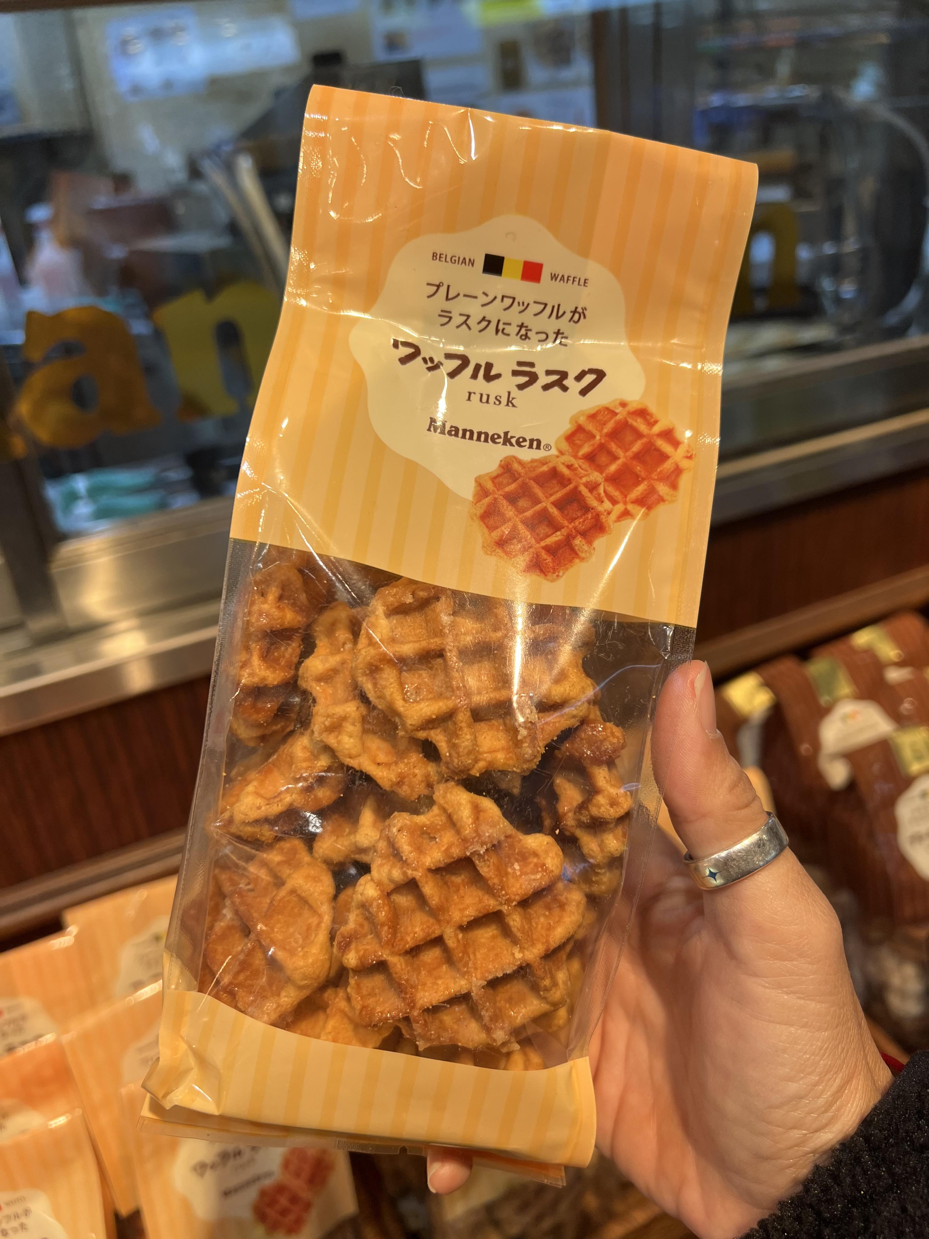 🇯🇵manneken Belgian วาฟเฟิล แบบกรอบ เบลเยียม