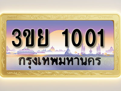 โอเคดีทะเบียนรถ 1001 ทะเบียนสวย 3ขย 1001 พร้อมส่งมอบ