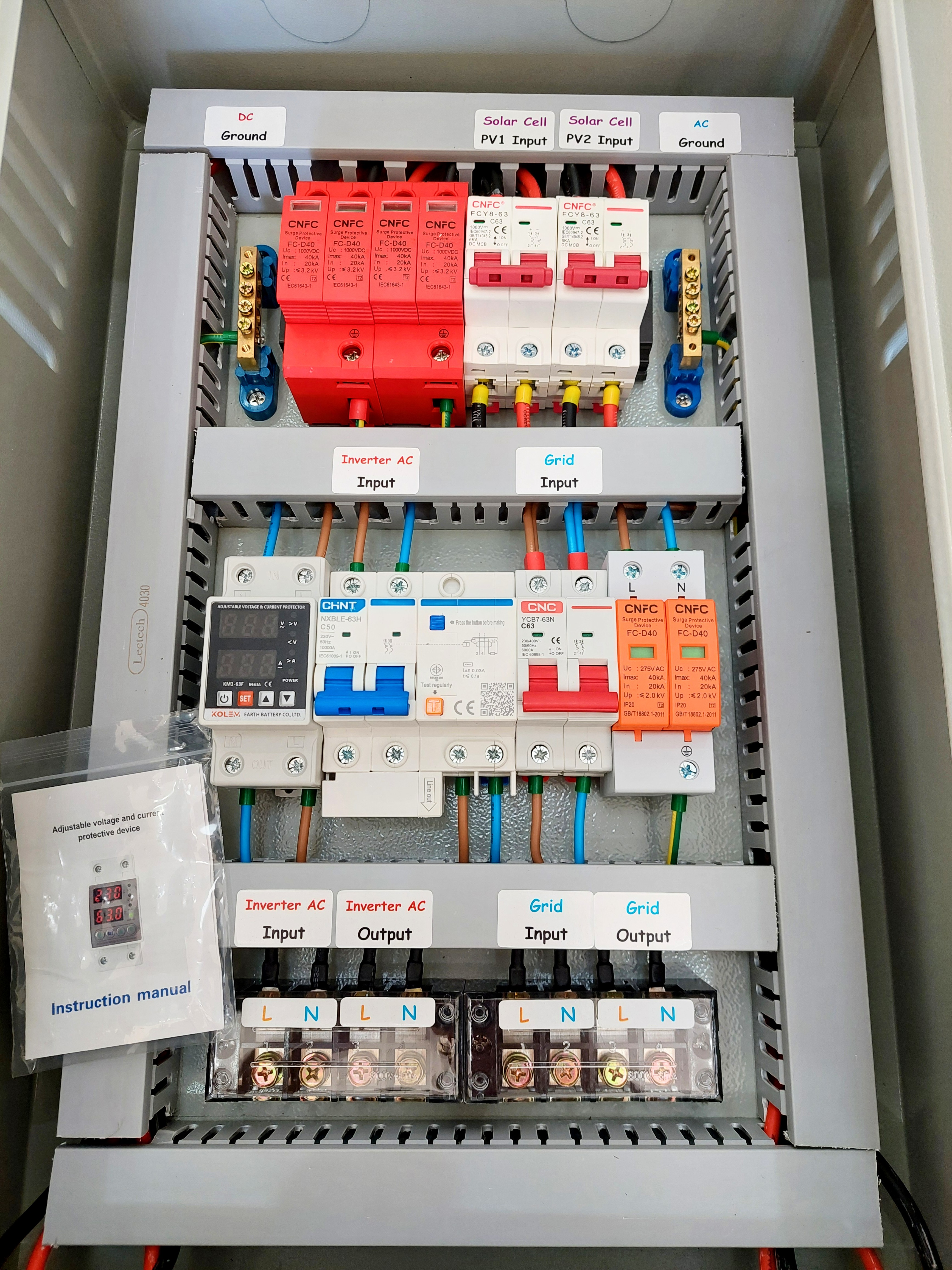 ชุดควบคุม On Off Grid Hybrid 6Kw + ATS Magnetic 60A