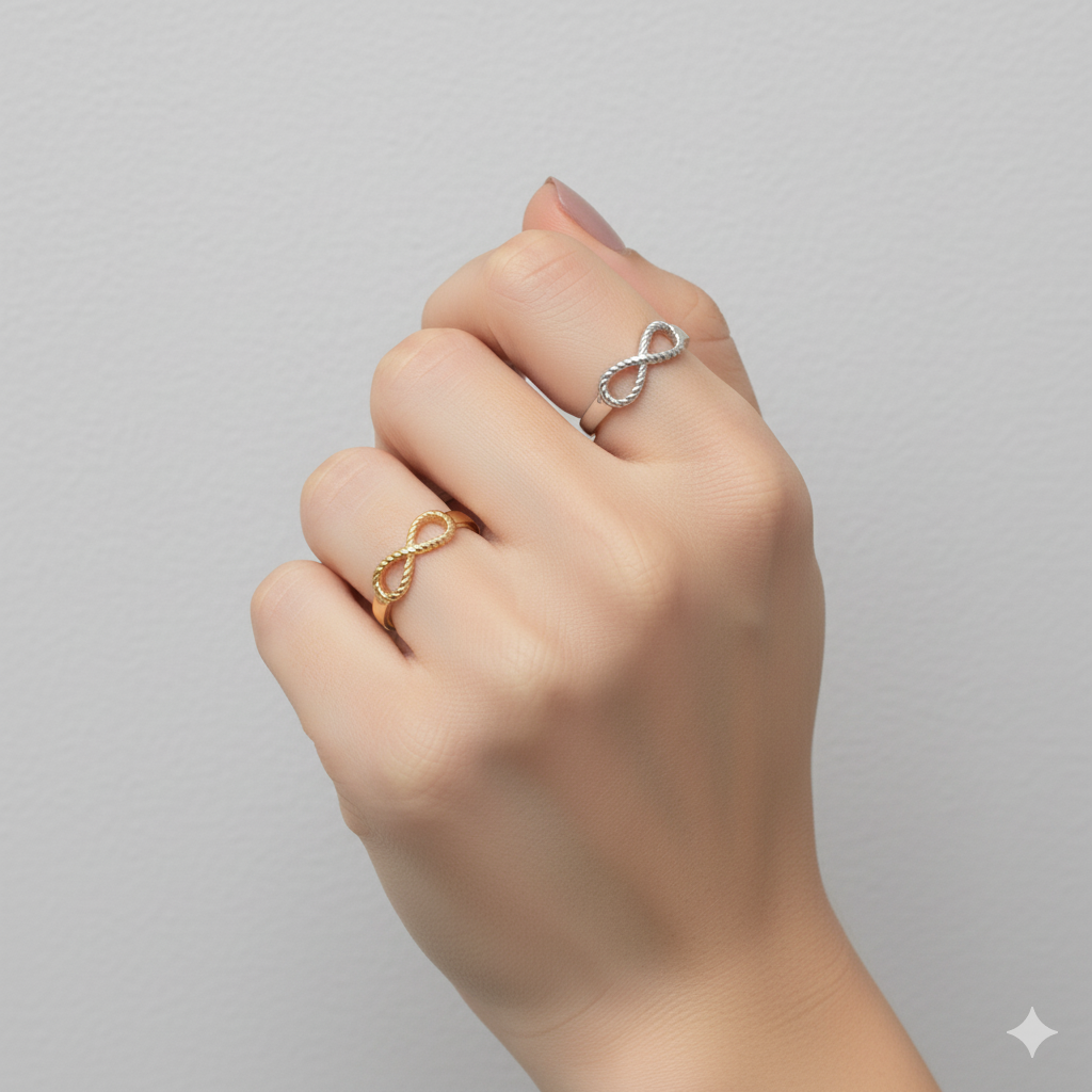แหวนเงินแท้ "Infinity" วงเล็กๆ สำหรับนิ้วนางหรือนิ้วก้อย เรียบง่าย แต่ดูดี ใส่แล้วมือสวยขึ้นทันที 💍✨ มินิมอลแต่มีความหมาย ♾️