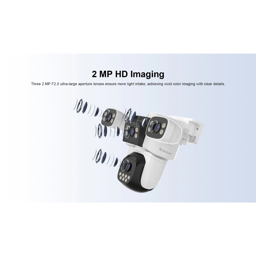 Vstarcam CS621FR ( 4 เลนส์ ) WIFI IP Camera ความละเอียด 2MP X4 กันน้ำได้สำหรับนอกบ้าน กล้องวงจรปิด ไร้สาย Outdoor มีAI+