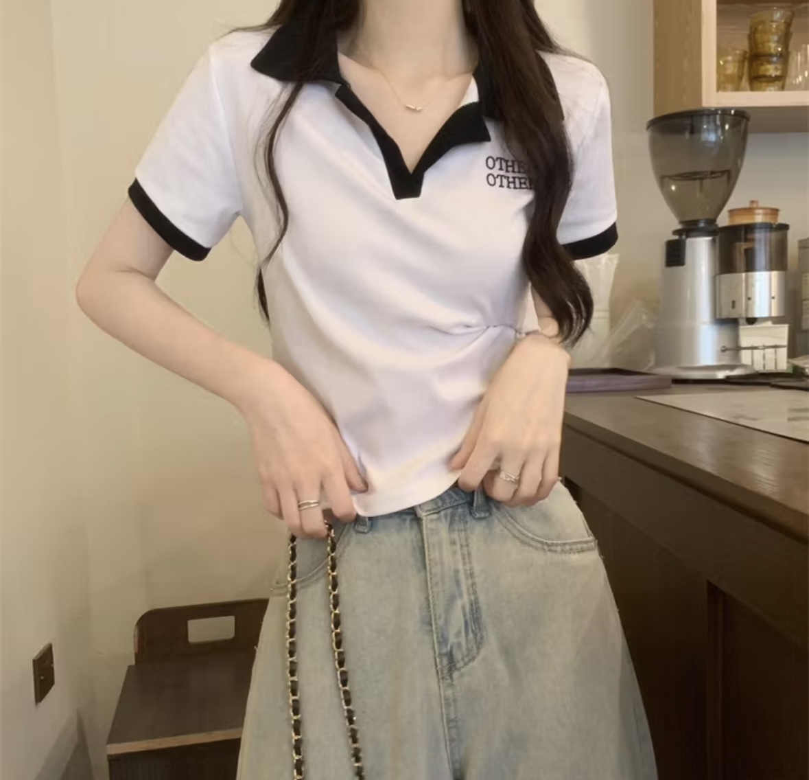 เสื้อคอปกทูโทน