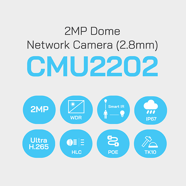 กล้องวงจรปิดไร้สาย รุ่นHIP รุ่นCMU2202 (2.8mm)