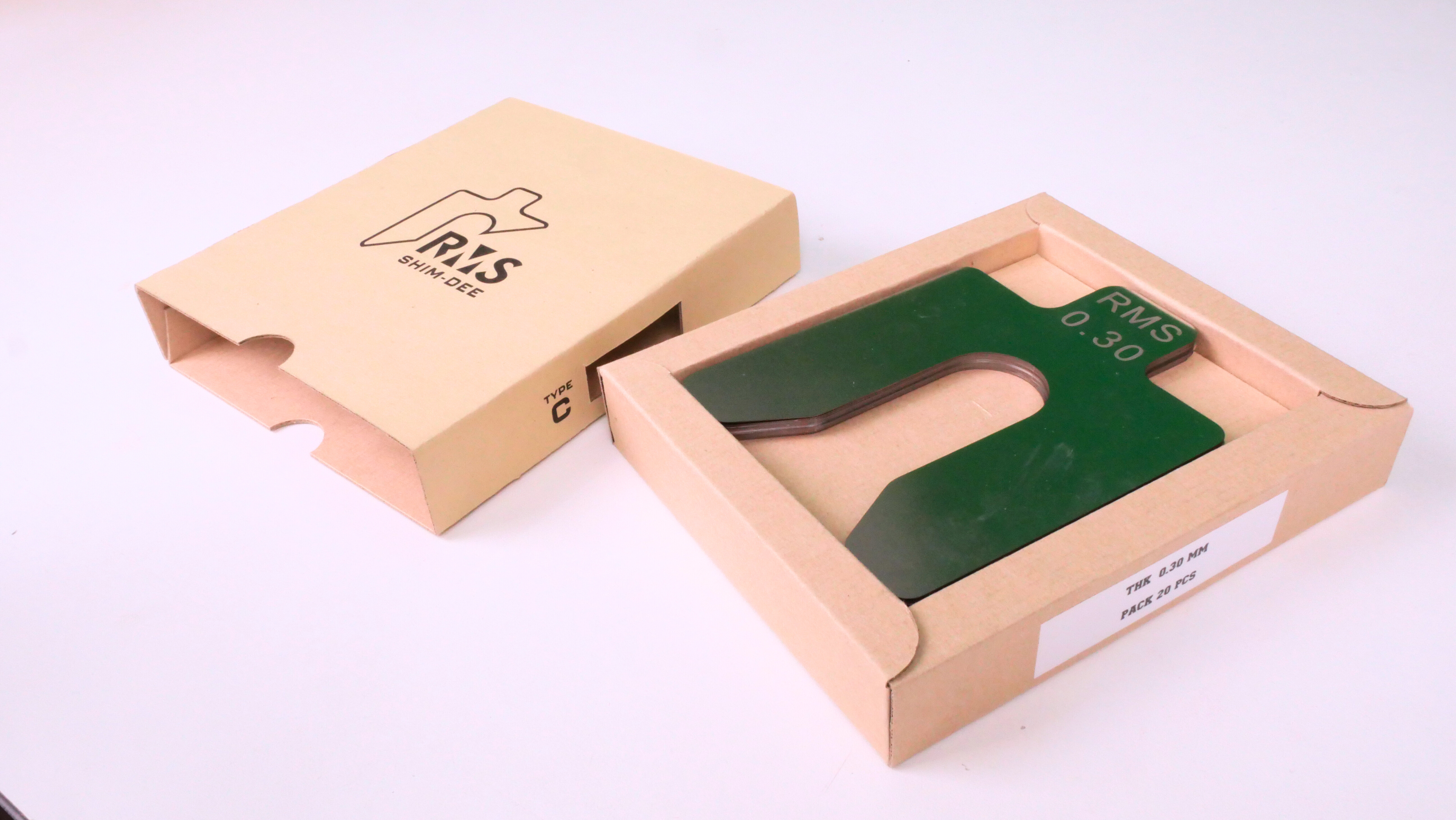 แผ่นชิมตั้งระดับสำเร็จรูป RMS SHIM-DEE สำหรับงานอุตสาหกรรม ขนาด 100x100มม. หนา 0.30มม. (Industrial Precut Shim)