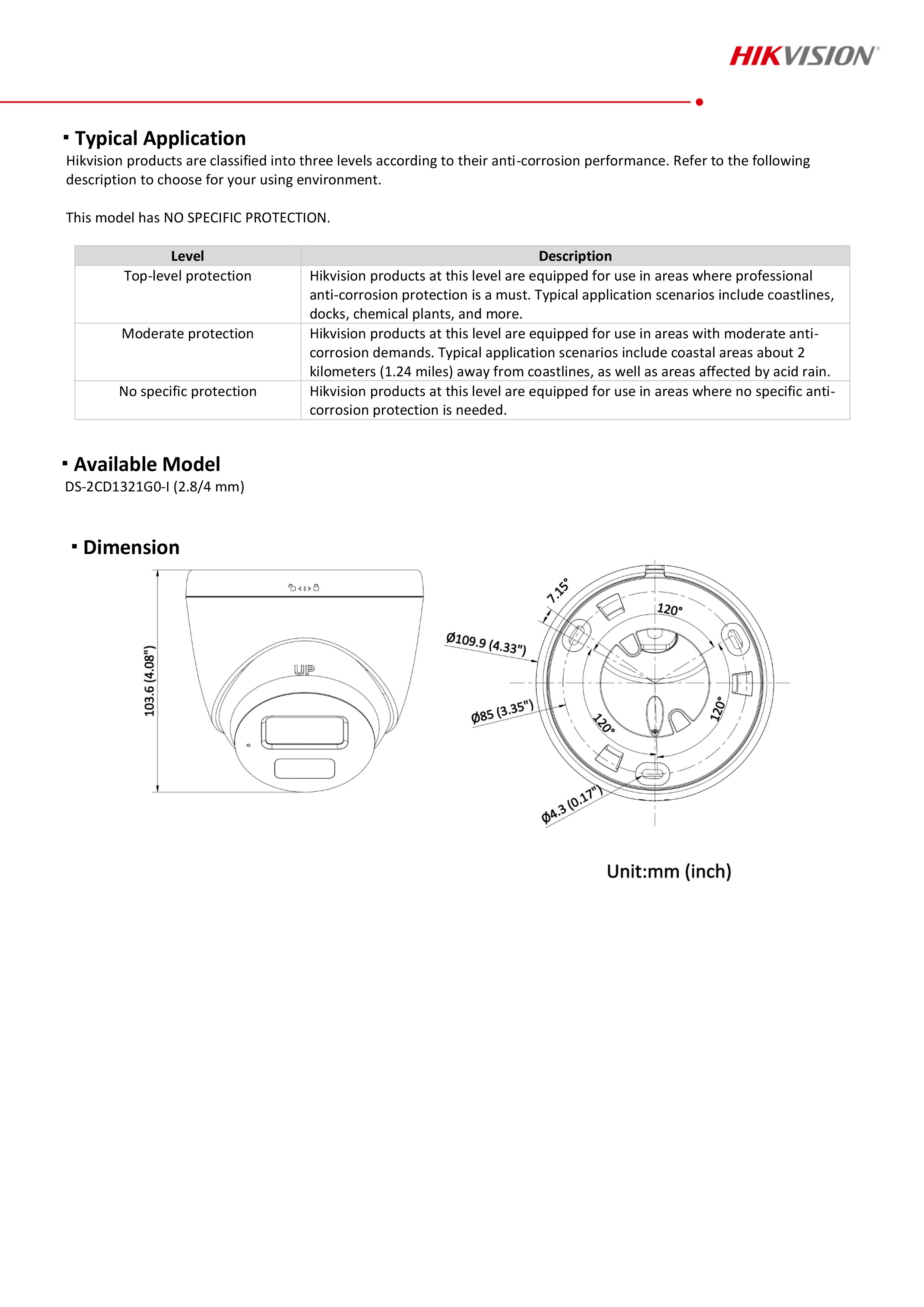 กล้องวงจรปิด Hikvision DS-2CD1321G0-I (2.8/4 mm) กล้องวงจรปิดระบบ IP ความละเอียด 2 ล้านพิกเซล POE ไม่ใช่กล้อง WIFI