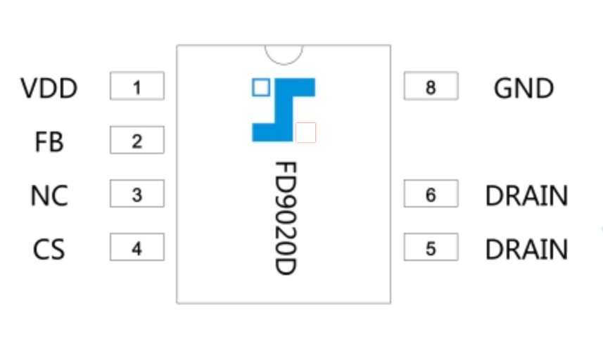 FD9020D 9020 DIP-7 วงจรรวมการจัดการพลังงานต้นฉบับใหม่