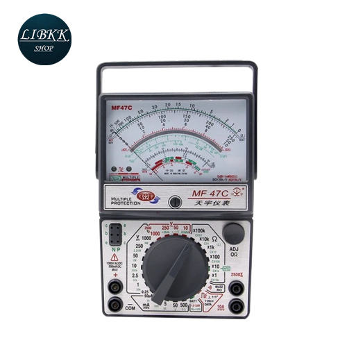 MF47C แรงดันไฟฟ้าความต้านทาน Analog Display Pointer มัลติมิเตอร์ DC/AC Inductance Meter