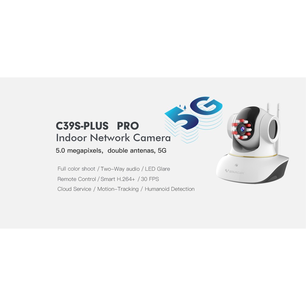 VStarcam แนะนำ 💥 VSTARCAM C39S PRO 5.0MP เซลล่าสุด ( WIFI 5.8G,AI คนตรวจจับสัญญาณเตือน)