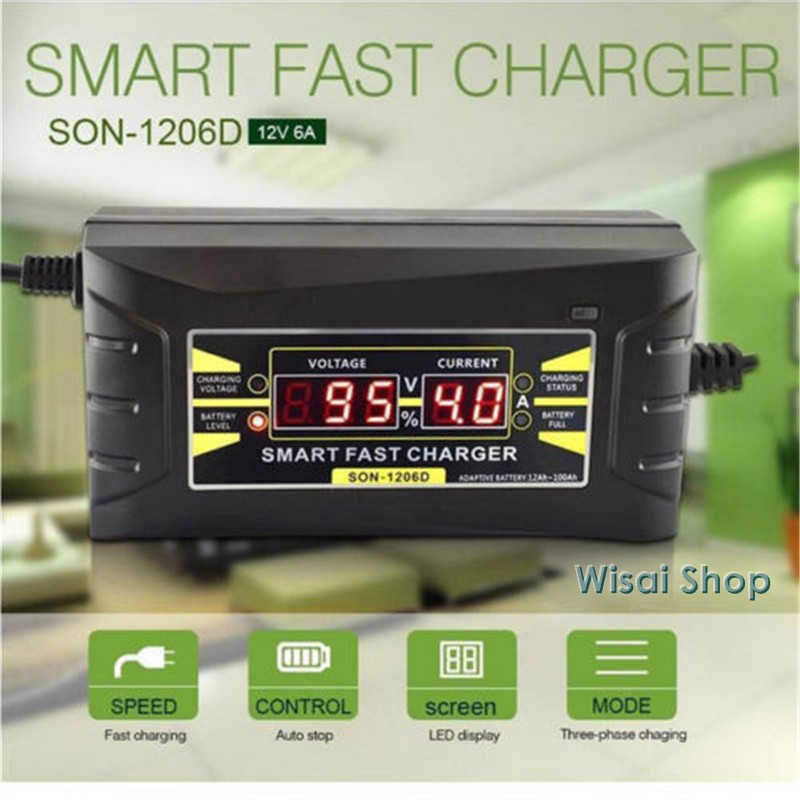 Suoer(ซูเออร์) ที่ชาร์ตรถยนต์ มอเตอร์ไซค์ 12V6A SUOER SON-1206D