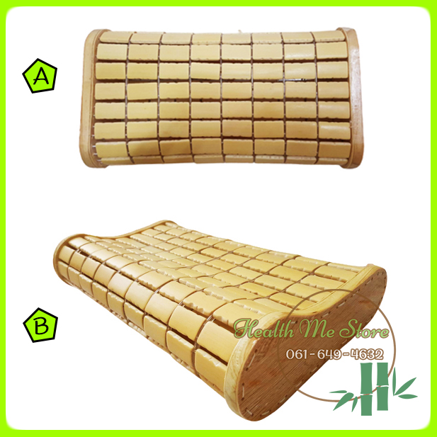 หมอนไม้ไผ่ 夏季麻将空心竹枕头汗蒸房 Ergonomic Bamboo Pillow รองรับต้นคอ หัว ลดอาการปวดคอ ไมเกรน ปวดไหล่ เหงื่อออกศรีษะ หมอนยางพารา