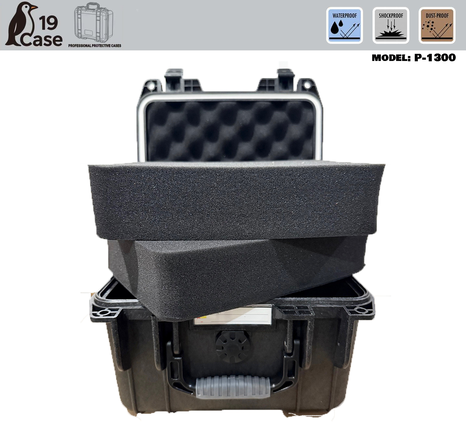 Hardcase P-1300 with Pick & Pluck Foam - Black