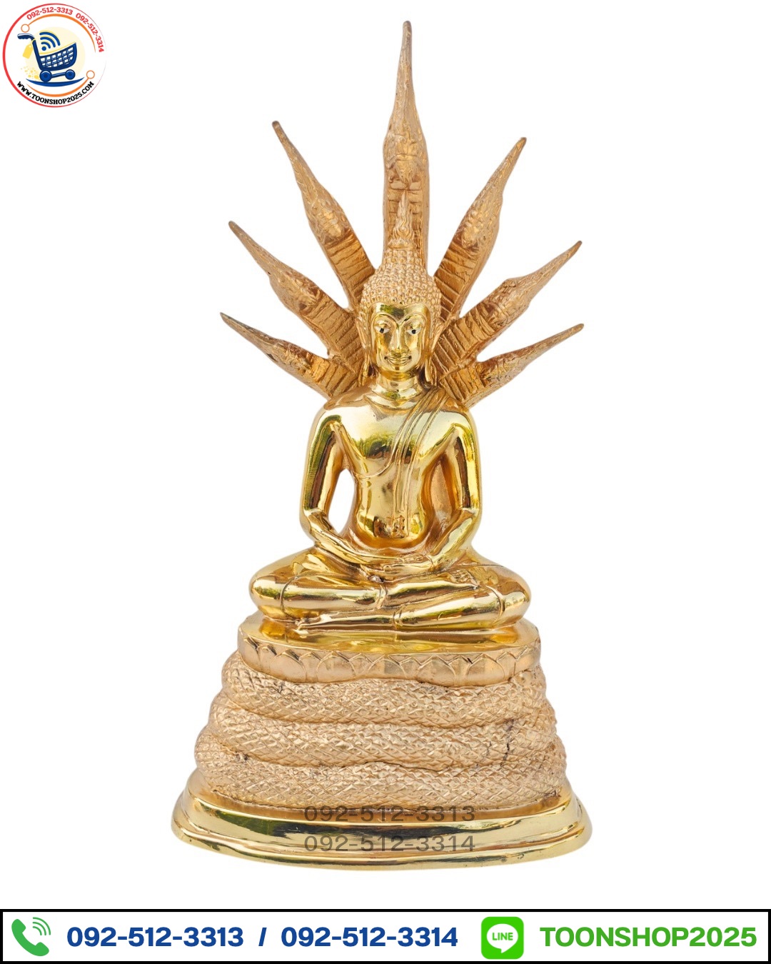 พระประจำวันเสาร์ ทองเหลือง พิมพ์ 5 นิ้ว