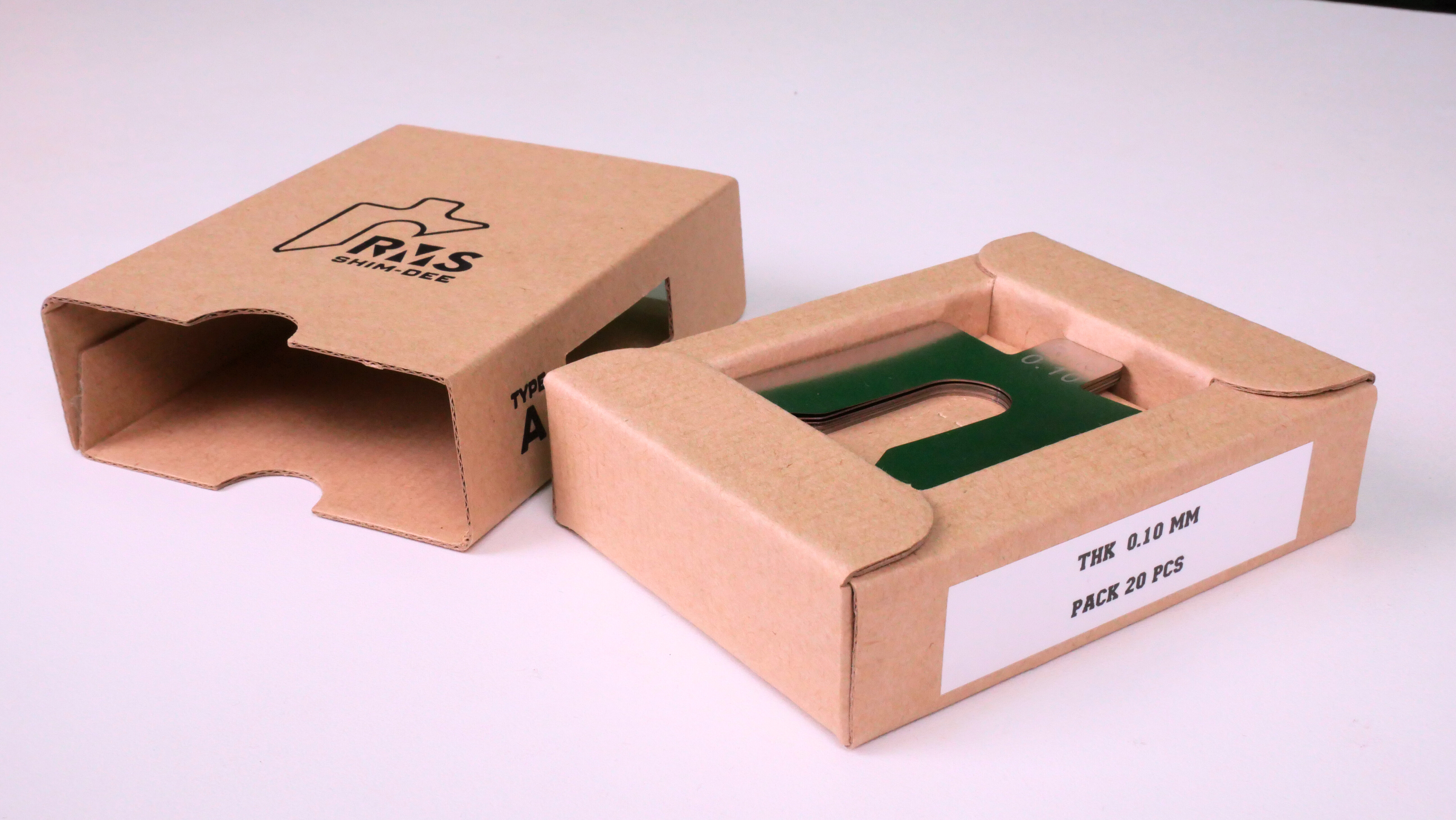 แผ่นชิมตั้งระดับสำเร็จรูป RMS SHIM-DEE สำหรับงานอุตสาหกรรม ขนาด 50x50มม. หนา 0.10มม. (Industrial Precut Shim)