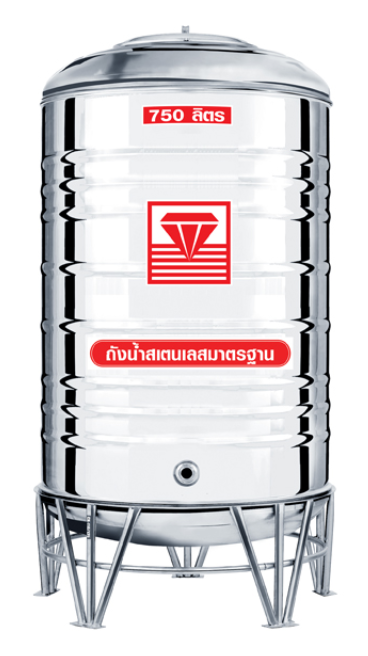 แท็งค์น้ำสเตนเลส ตราเพชร รุ่นพื้นนูน ปริมาตร 750 ลิตร รหัส DMCB-750