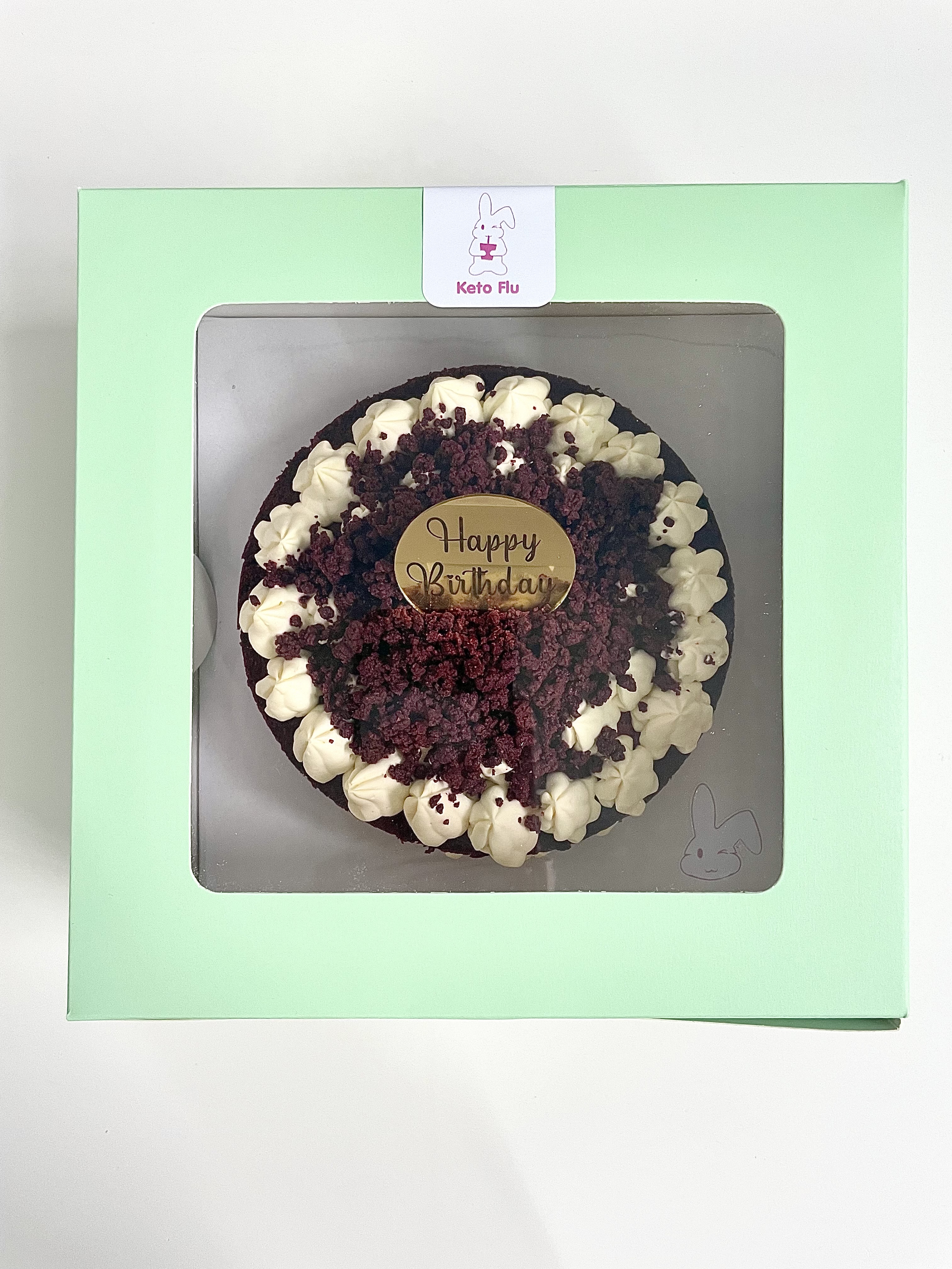 เรดเวลเวทพายเค้กคีโต ขนาด 1 ปอนด์ Red Velvet Pie Cake [KETO] ไร้แป้ง ไร้น้ำตาล *🚑ขนส่งเย็นเท่านั้น*