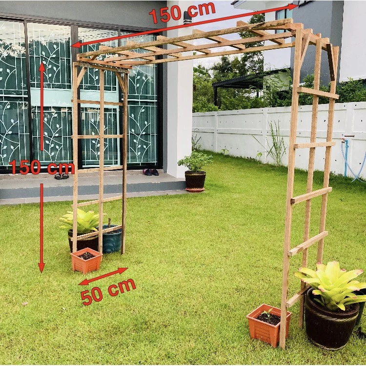 อุโมงค์ไม้เลื้อย สูง 150 cm พร้อมชุดค้ำยัน อุโมงค์ตั้งได้