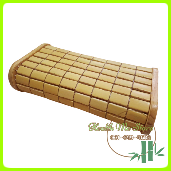 หมอนไม้ไผ่ 夏季麻将空心竹枕头汗蒸房 Ergonomic Bamboo Pillow รองรับต้นคอ หัว ลดอาการปวดคอ ไมเกรน ปวดไหล่ เหงื่อออกศรีษะ หมอนยางพารา