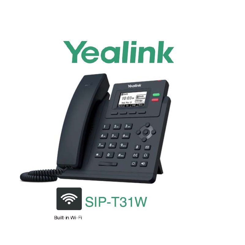 เครื่องโทรศัพท์ IP YEALINK รุ่น SIP-T31W Wi-fi Phone ราคา 2,800฿