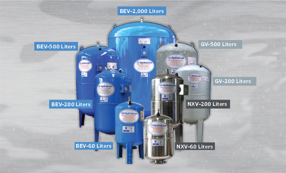 ถังแรงดัน ไดอะแฟรม HYDROLINE รุ่น BEV-24-ST
