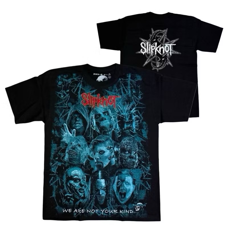 เสื้อวง SLIPKNOT T-SHIRT ป้าย ROCK&DEATH งาน BOOTLEG MEXICO