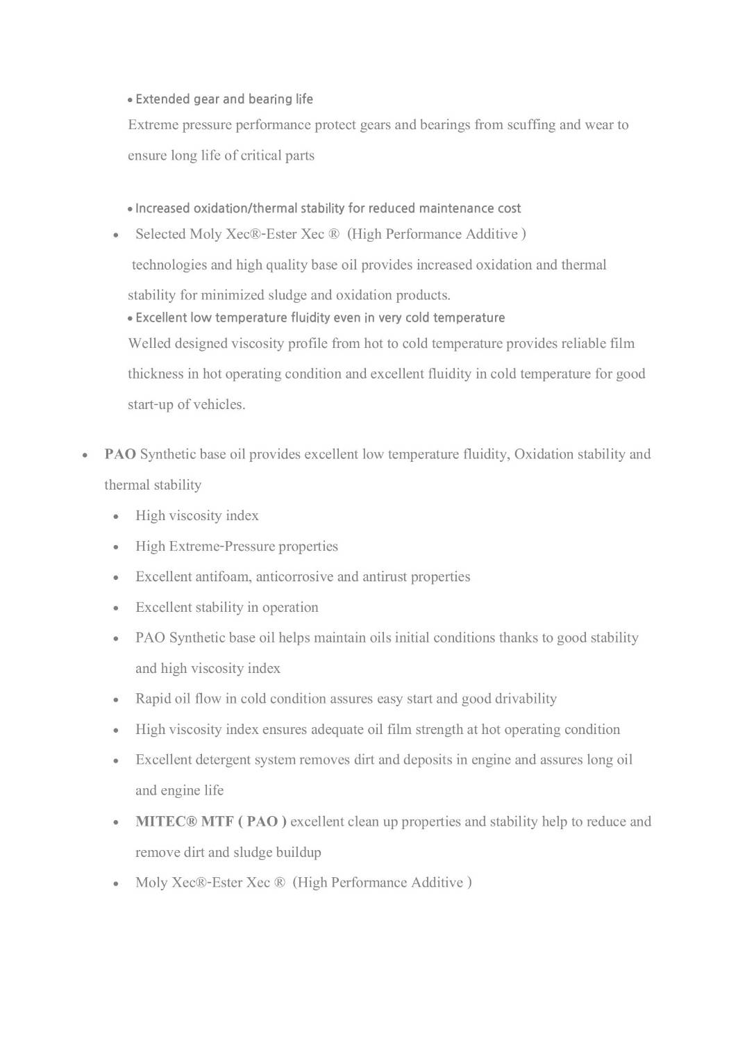 MITEC® MTF FX 75W-85W ( PAO ) 3 ลิตร