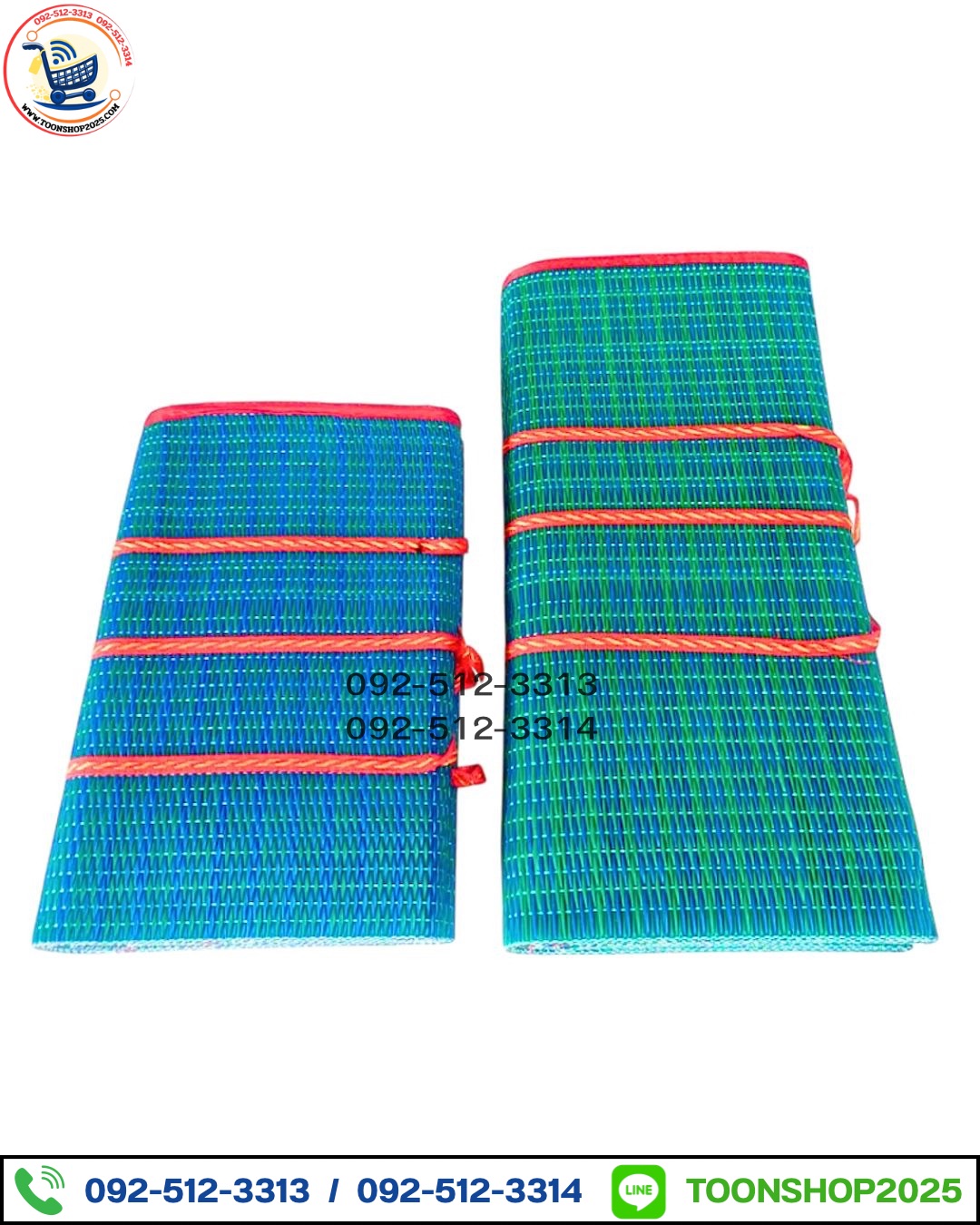 เสื่อพับพลาสติกพกพา เสื่อปิคนิค เสื่อกระเป๋า (บรรจุ 10 ผืน)