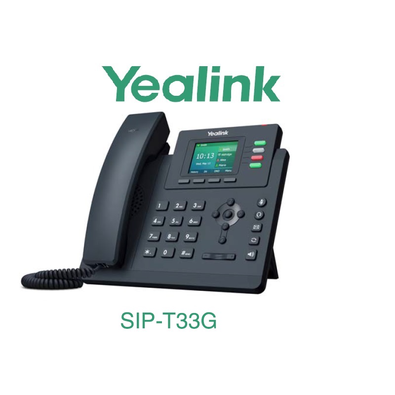 เครื่องโทรศัพท์ IP YEALINK รุ่น SIP-T33G Gigabit POE IP Phone เครื่องละ3,100฿
