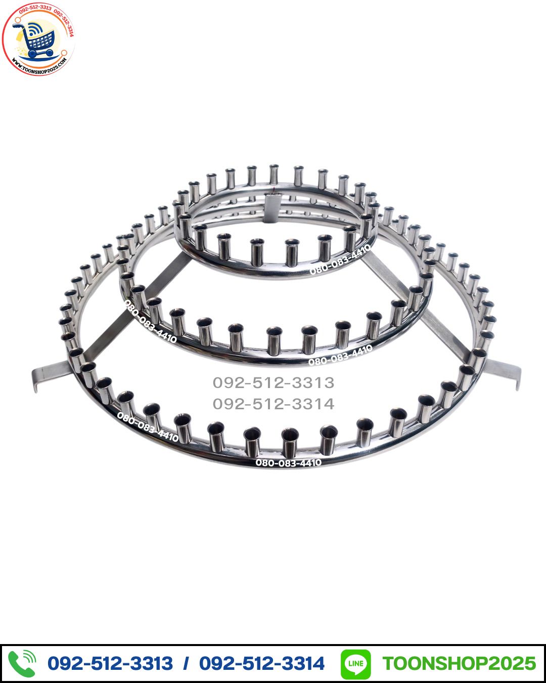 เชิงเทียนน้ำมนต์สแตนเลส 108 เล่ม (3 ชั้น)