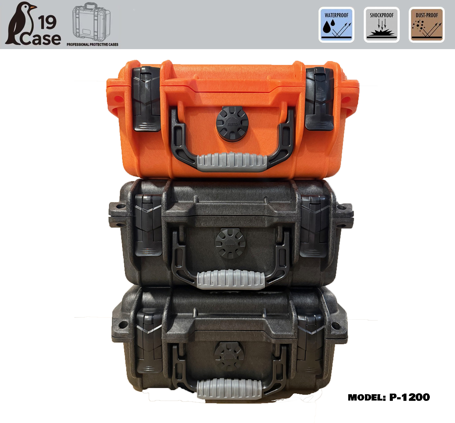 Hardcase P-1200 with Pick & Pluck Foam - Orange