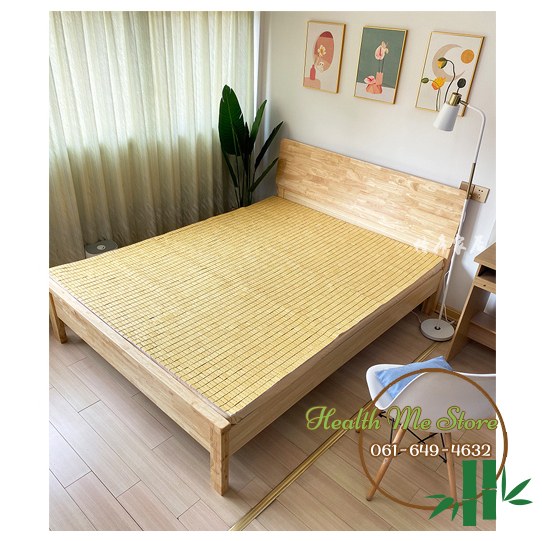 เสื่อไม้ไผ่แบบเม็ด 4 ฟุต ขนาด 120x190 cm 夏季麻将凉席 床上竹块竹席 Bamboo Mat
