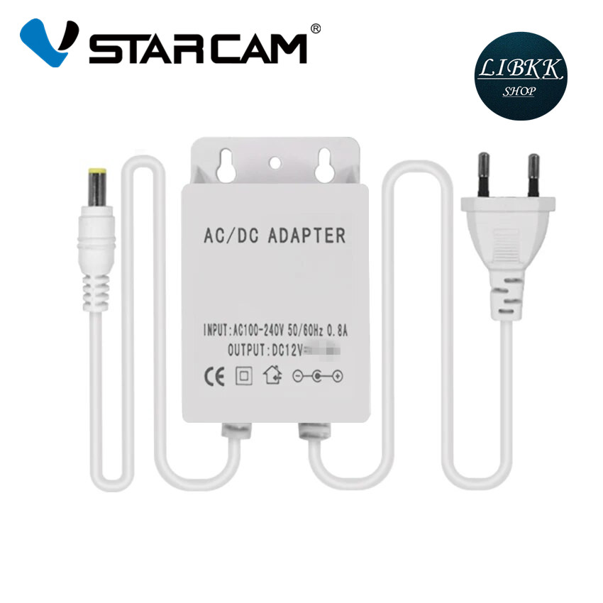 VSTARCAM DC อะแดปเตอร์ Adapter 12V 2A（สีขาว） (DC 5.5*2MM) ของแท้จากโรงงานVSTARCAM สำหรับ IP CAMERA