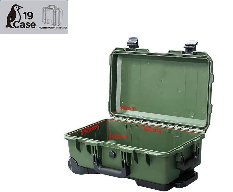 Hardcase 5129 Cabin size case with wheels - กล่องกันน้ำกันกระเเทก - Dark Green with Partition