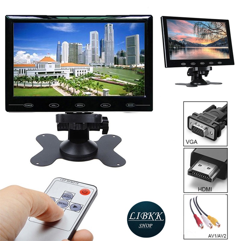 จอภาพสี TFT LCDขนาด 7 นิ้ว (2AV+VAG+HDMI )จอ LCD สำหรับรถยนต์ใช้ร่วมกับ รายละเอียดการเปิดตัว โทรศัพท์มือถือ DVR