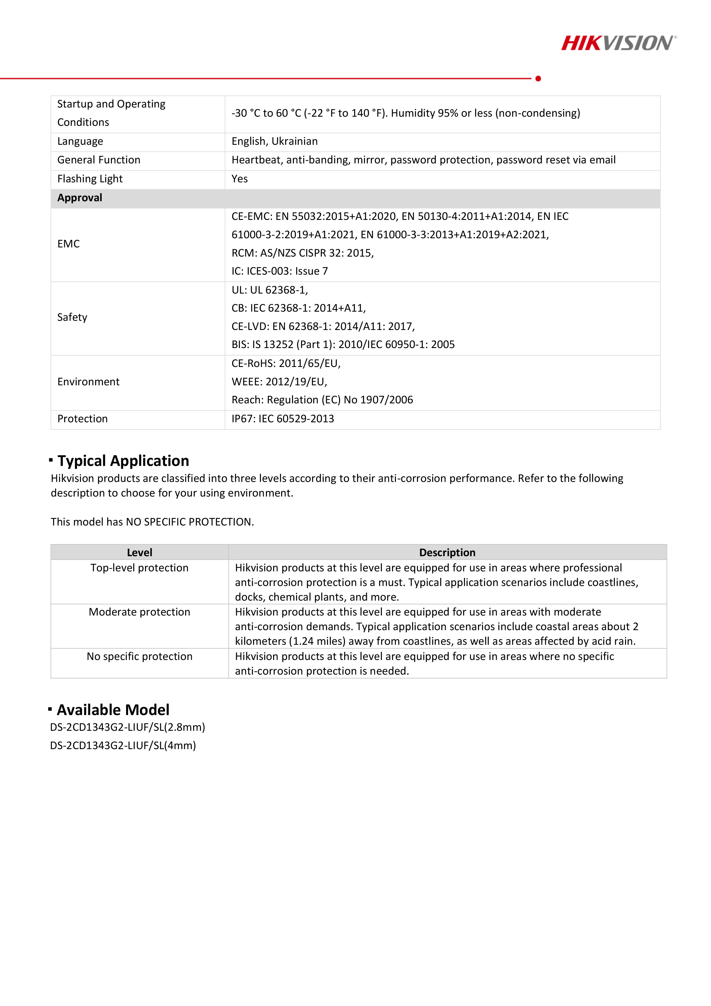 กล้องวงจรปิด Hikvision DS-2CD1343G2-LIUF/SL (2.8/4 mm.) กล้องวงจรปิดระบบ IP 4 MP เลือกปรับโหมด COLORVU หรือ LED ได้ มีไมค์+ลำโพงในตัว