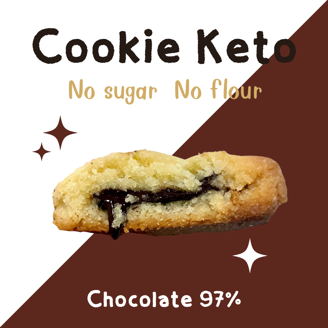 คุ๊กกี้สอดไส้ช็อคโกแลต สูตรคีโต Cookie with Chocolate [KETO] (ตัวเลือก)