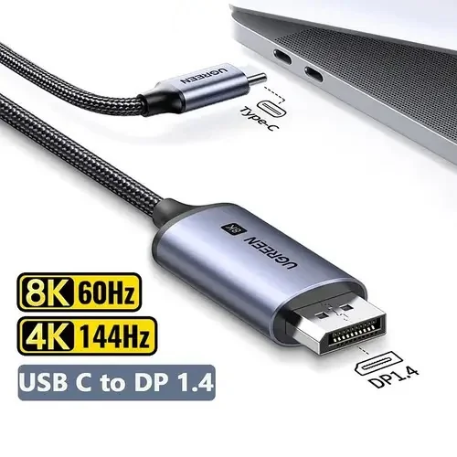 UGREEN (MM139/CM556) USB-C to DisplayPort USB 3.1 Thunderbolt 3 8K 1.5M (90309)