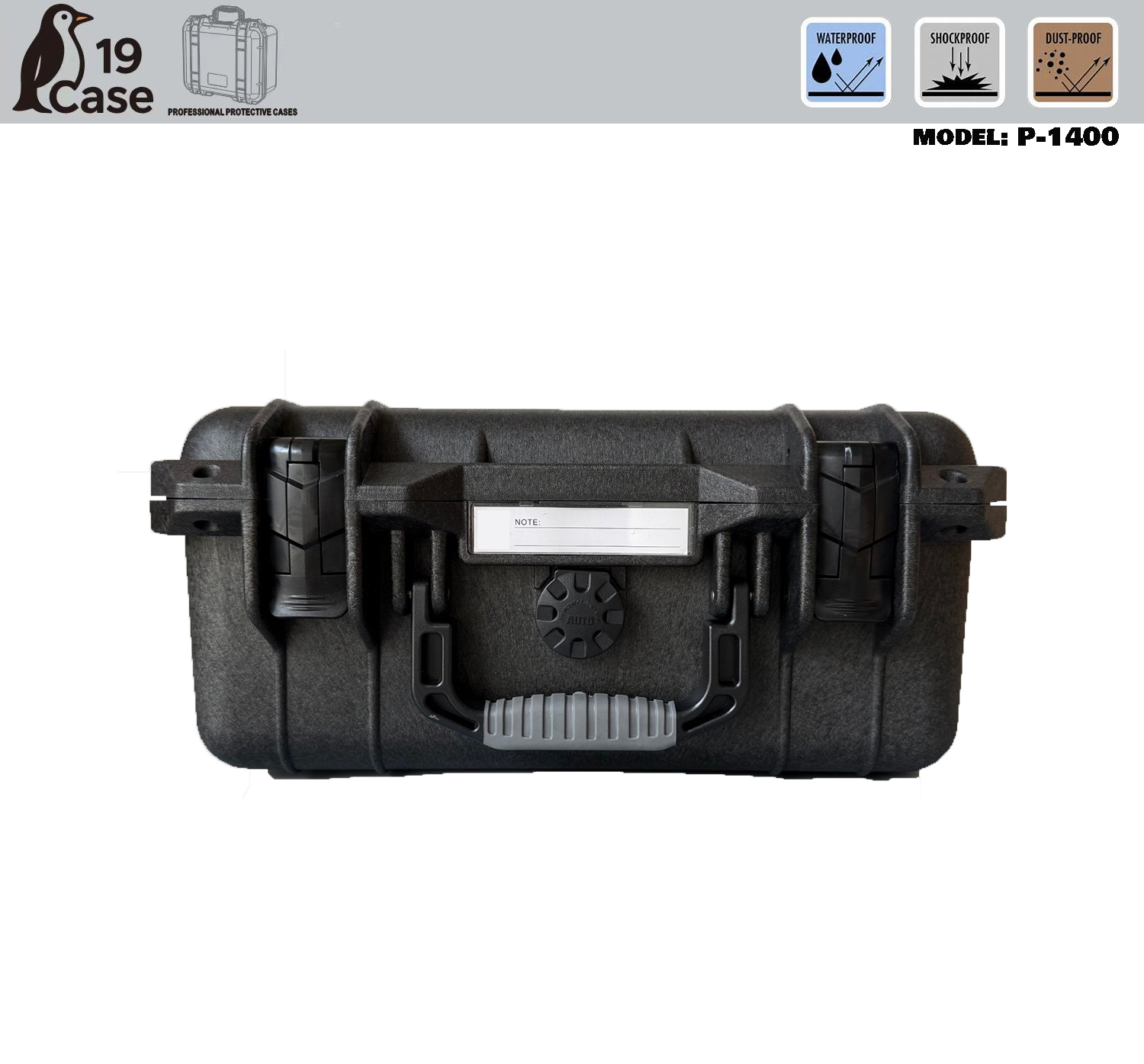 Hardcase P-1400 with Pick & Pluck Foam - Black