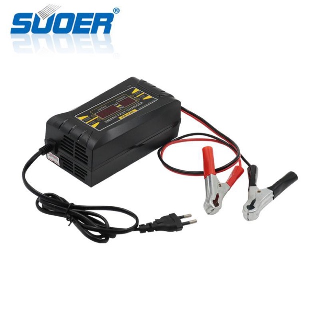 Suoer(ซูเออร์) เครื่องชาร์จแบตเตอรี่ 12v10ah SUOER รุ่น SON-1210D+ (Auto Charge) (สำหรับแบตขนาด10A ขึ้นไป)