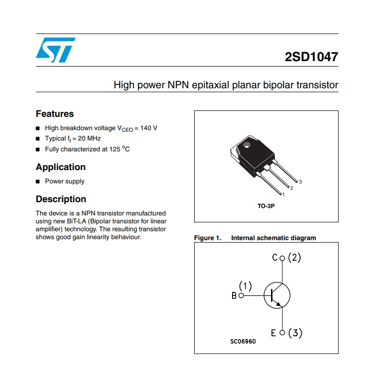 KTD1047 D1047 NPN 140V/10A